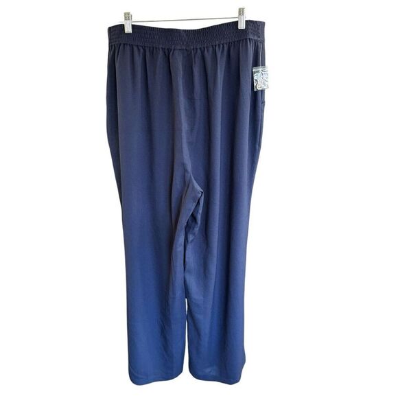 ModCloth Pants Cambridge Nautical Wide Leg Trousers Navy Sz 1X - Picture 4 of 11